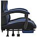 Sedia Da Gaming Con Poggiapiedi Nero E Blu In Similpelle - Foto miniatura 4