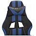 Sedia Da Gaming Con Poggiapiedi Nero E Blu In Similpelle - Foto miniatura 10