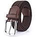Cintura Da Uomo Elastica Intrecciata Con Fibbia 105cm Brown - Foto miniatura 1