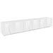 Mobile Porta Tv Lucas, Credenza Bassa Da Soggiorno, Base Porta Tv, 100% Made In Italy, Cm 244x44h46, Bianco Lucido - Foto miniatura 2