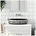 Lavabo Da Appoggio Nero E Blu Ovale 56,5x36,5x13,5 Cm Ceramica - Foto miniatura 1
