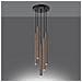 Lampada A Sospensione Pastelo 5p Legno Sl. 1270 - Moderno Lampade A Sospensione Legna 110x25x25 Cm - Foto miniatura 3