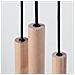Lampada A Sospensione Pastelo 5p Legno Sl. 1270 - Moderno Lampade A Sospensione Legna 110x25x25 Cm - Foto miniatura 4