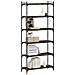 Libreria A 6 Ripiani Rovere Fumo 80x30x188 Cm Legno Multistrato - Foto miniatura 3