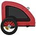 Rimorchio Da Bici Per Animali Rosso Oxford E Ferro - Foto miniatura 6