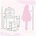 Toeletta Per Bambini Con Sgabello, Tavolo Trucco Con Triplo Specchio E Cassetto, 63x40x85.5cm, Bianco - Foto miniatura 5