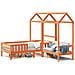 Giroletto Con Panca E Tetto Cera 80x200 Cm Legno Massello Pino - Foto miniatura 2