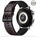 Cinturino Per Orologio In Vera Pelle Per Samsung Galaxy Watch 4 Coffee+black 20 Mm - Foto miniatura 3