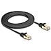 Cavo di rete piatto RJ45 con rivestimento intrecciato Cat. 6A U /FTP maschio-maschio 3 m nero - Foto miniatura 3