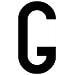 Busta 10 Lettere Adesive ''g'' Per Targa Ripetitrice - Foto miniatura 1