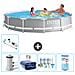 Piscina Fuori Terra - In Giro - 366x76 Cm - Grigio - Include Accessori Coordinati A2082 - Foto miniatura 1