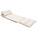 Lusso Casadino -  Sedia A Sdraio Da Terra Pieghevole Crema In Microfibra - Foto miniatura 2