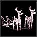 Decorazione Natalizia Renne E Slitta 160 Led 130 Cm In Acrilico - Foto miniatura 1