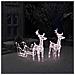 Decorazione Natalizia Renne E Slitta 160 Led 130 Cm In Acrilico - Foto miniatura 8