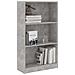 Lusso Casadino -  Libreria A 3 Ripiani Cemento 60x24x109 Cm In Legno Multistrato - Foto miniatura 2