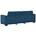 Set Divano 3 Pezzi con Cuscini Velluto Blu - Foto miniatura 9
