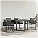 Sedi da Giardino con Cuscini 4 pcs Nero Rattan Polimerico - Foto miniatura 4