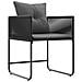 Sedi da Giardino con Cuscini 4 pcs Nero Rattan Polimerico - Foto miniatura 5