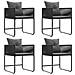 Sedi da Giardino con Cuscini 4 pcs Nero Rattan Polimerico - Foto miniatura 6