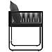 Sedi da Giardino con Cuscini 4 pcs Nero Rattan Polimerico - Foto miniatura 9