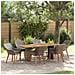 Set da Pranzo da Giardino 7 Pezzi Grigio Rattan Sintetico - Foto miniatura 2