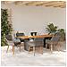 Set da Pranzo da Giardino 7 Pezzi Grigio Rattan Sintetico - Foto miniatura 4