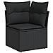 Set Divani da Giardino 9 pz con Cuscini Nero in Polyrattan - Foto miniatura 3
