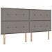 Letto con rete a doghe con materasso e panchina Tortora 200x200 cm Tessuto - Foto miniatura 7
