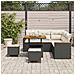 Set Divano da Giardino con cuscino 8 pcs Nero Poly Rattan - Foto miniatura 3