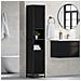 Mobile da Bagno con porta Rovere nero 35 x 37.5 x 188.5 cm - Foto miniatura 4
