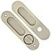 Set Maniglia Scorrevole A Scomparsa - Maniglia Ad Incasso Con Serratura A Mortasa Per Porte Interne Silver - Foto miniatura 4