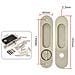 Set Maniglia Scorrevole A Scomparsa - Maniglia Ad Incasso Con Serratura A Mortasa Per Porte Interne Silver - Foto miniatura 5