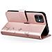 Custodia A Portafoglio Per Iphone 11 Design Premium Fiori Farfalla, Rosa Champagne - Foto miniatura 4