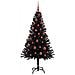 Albero di Natale con 150 LED con supporto Nero 150 cm PVC - Foto miniatura 4
