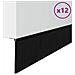 Spazzole per porte a vite 12 pcs Nero 100 cm Lega di alluminio - Foto miniatura 1