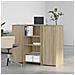 Banco Reception Rovere Sonoma 135x50x103,5 cm Legno Multistrato - Foto miniatura 3