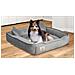 Cuccia per cani 100x75 cm in velluto grigio con cuscino impermeabile - Foto miniatura 5
