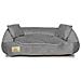 Cuccia per cani 100x75 cm in velluto grigio con cuscino impermeabile - Foto miniatura 1