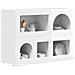Credenza Bianco Lucido 80.5 x 35 x 59 cm Legno multistrato - Foto miniatura 3