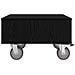 Tavolino con Ruote Rovere Nero 50,5 x 50 x 30 cm - Foto miniatura 6