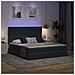 Letto con testiera Grigio scuro 200 x 200 cm Velluto - Foto miniatura 6