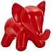 Sgabello Elephant A Forma Di Elefante In Plastica Rossa - Foto miniatura 1