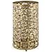 Portaombrelli Fiori Glam Tondo In Ferro Traforato Oro 24x42 Cm - Foto miniatura 1