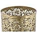 Portaombrelli Fiori Glam Tondo In Ferro Traforato Oro 24x42 Cm - Foto miniatura 3