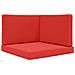 Cuscino per divano da esterno 3 pcs Rosso Poliestere - Foto miniatura 1