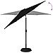 Parasol da Giardino con Luci LED 270 x 270 cm Poliestere Nero - Foto miniatura 3