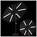 Parasol da Giardino con Luci LED 270 x 270 cm Poliestere Nero - Foto miniatura 6