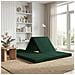 Divano Letto Pieghevole 140 x 67 x 45 cm Verde Scuro - Foto miniatura 2