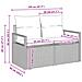 Set di divani con cuscino 8 pcs Marrone e Rosso polyrattan - Foto miniatura 9
