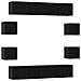 Set mobile TV 8 pcs 80 x 30 x 30 cm Rovere Nero - Foto miniatura 1